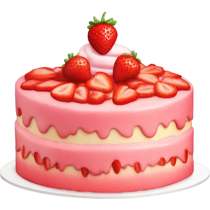 Strawberry birthay cake emoji
