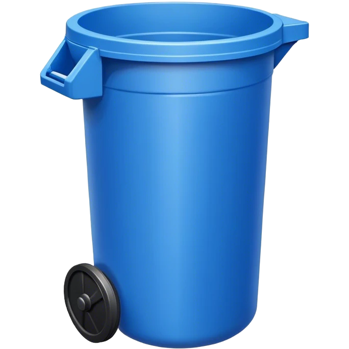 Plastic garbage can emoji