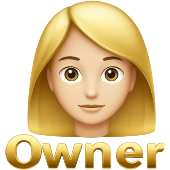 The word "Owner" in gold letters emoji