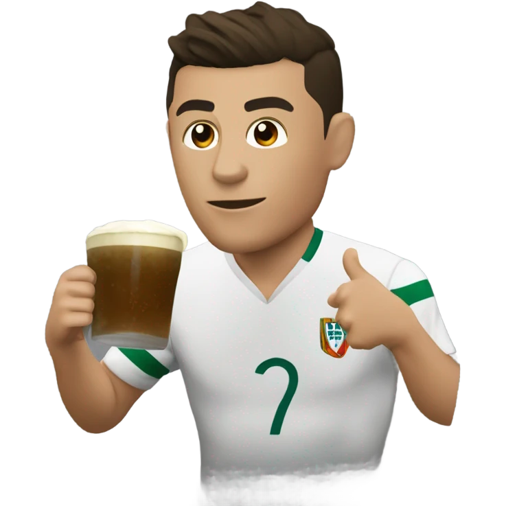 Cristiano Ronaldo tomando mate emoji