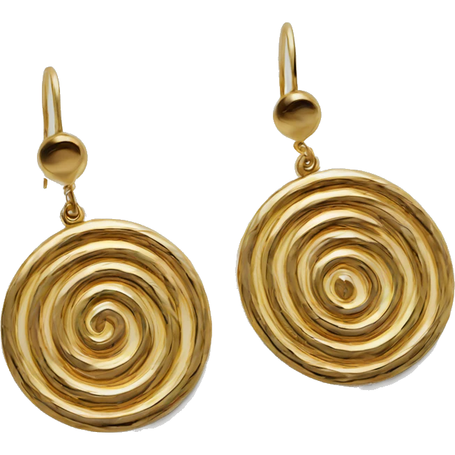 Spiral gold earrings  emoji