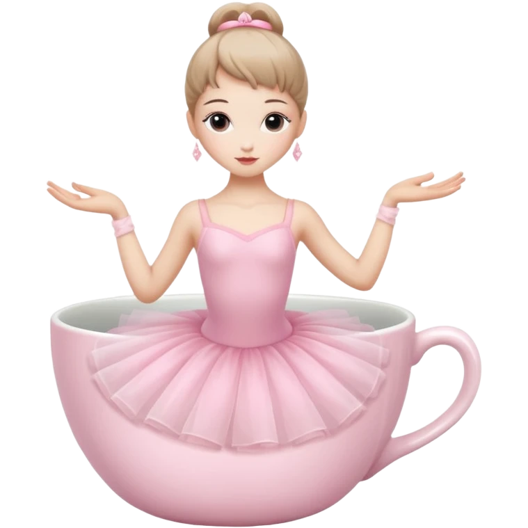 a cup headed ballerina emoji