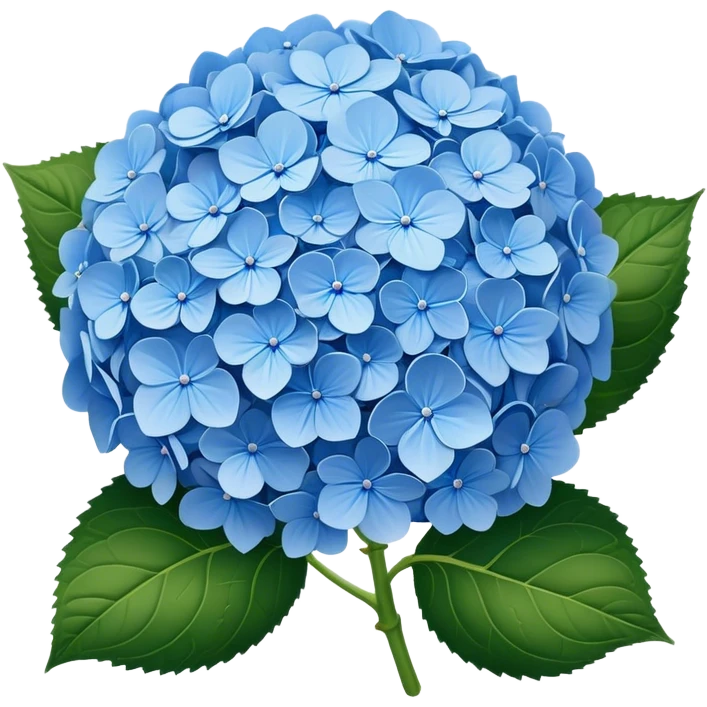 blue hydrangea emoji