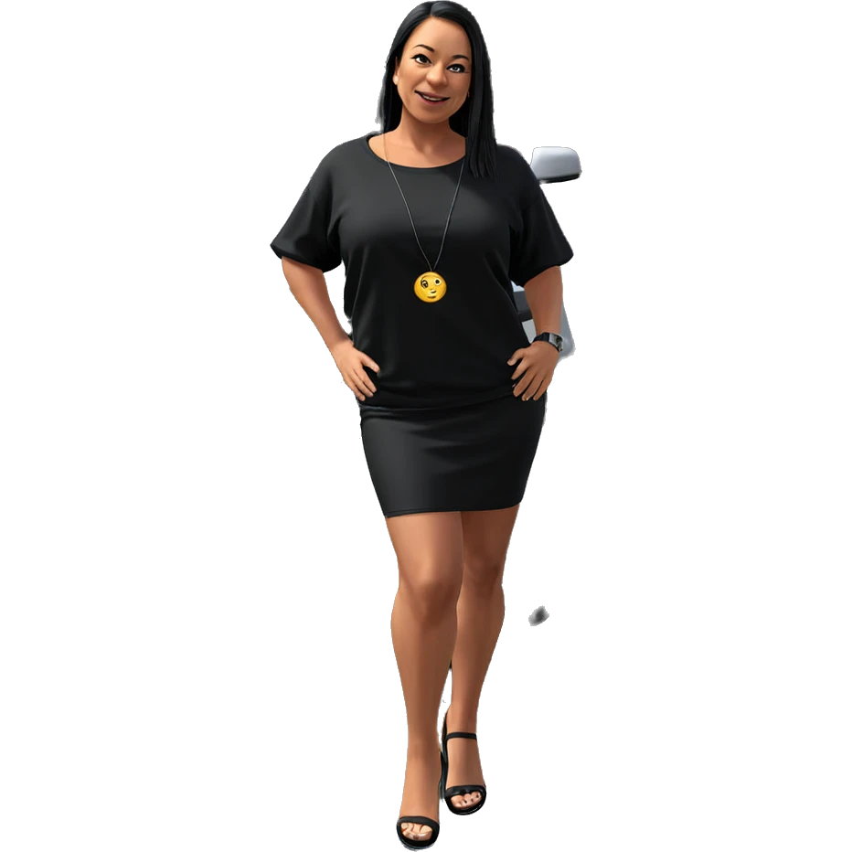 girl in black shirt outdoors emoji