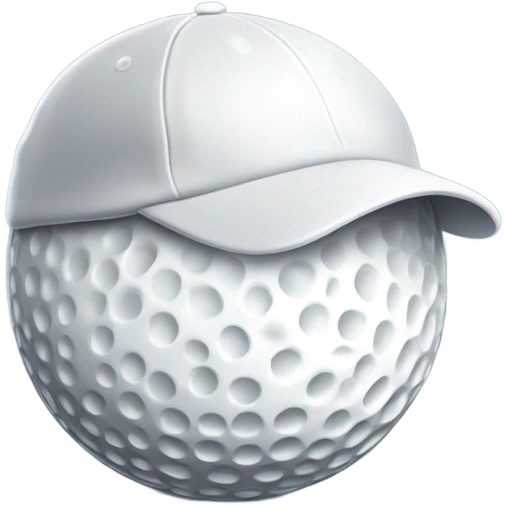 Golf ball wearing a cap emoji