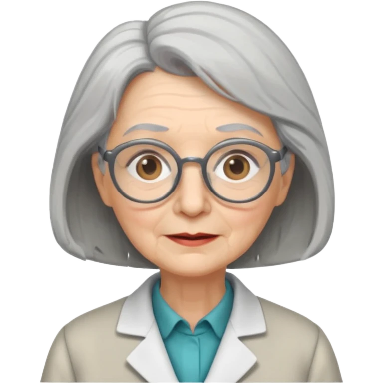 scientist professor old woman emoji