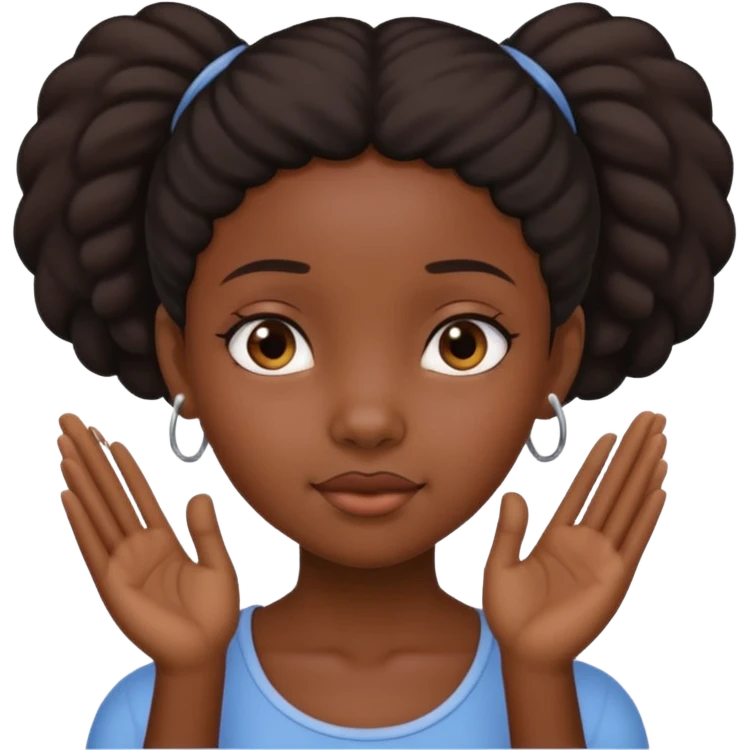 👧🏾👂🏾🤏🏾 tugging one ear emoji