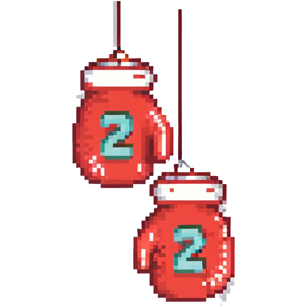 красные боксерские перчатки с надписью "23", no background emoji