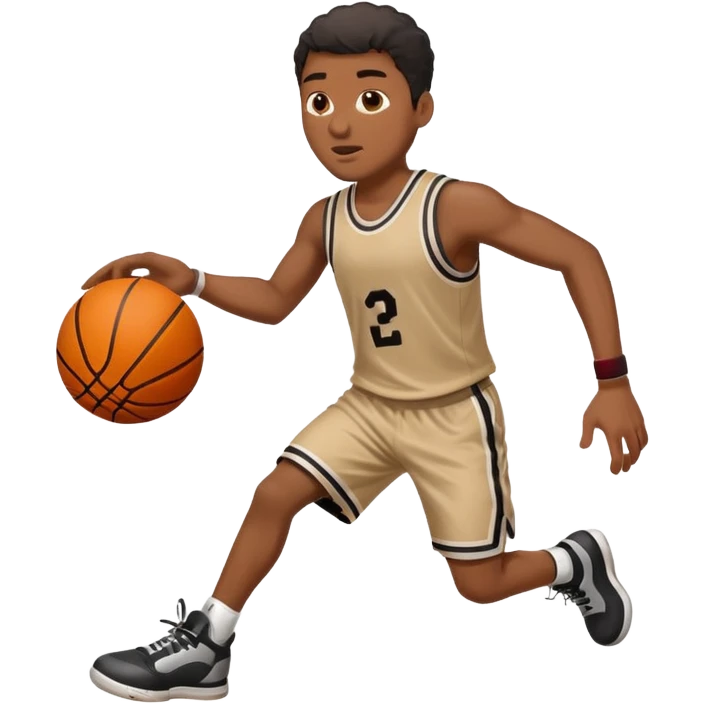 black guy playing basketball emoji