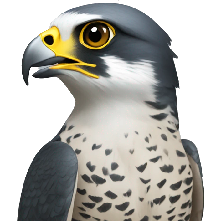 peregrine falcon with bonnet emoji