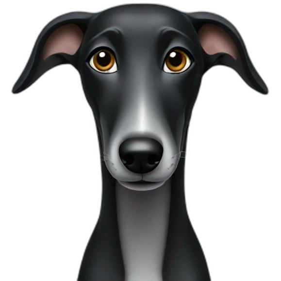 Black Greyhound Closeup emoji
