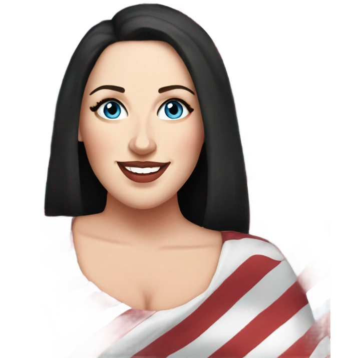 Angela white with American flag emoji