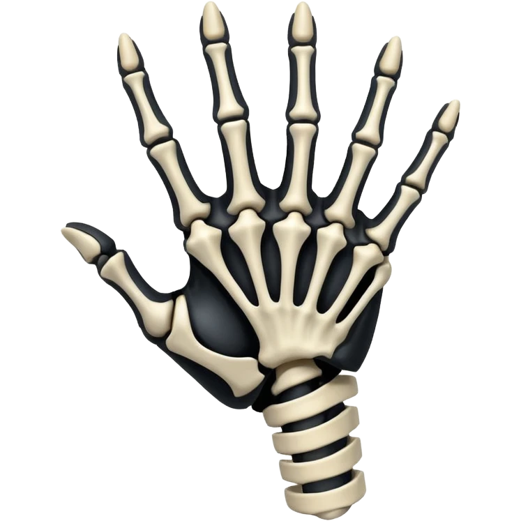 Skeleton hand pointing to the right emoji