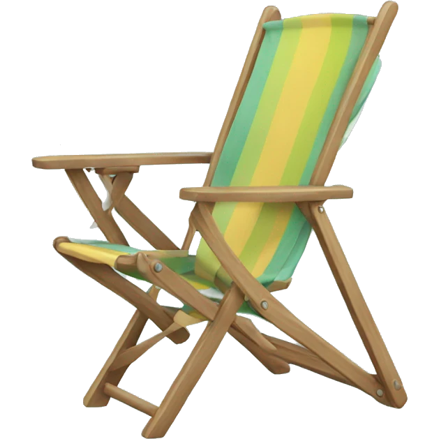 Beach chair on island emoji