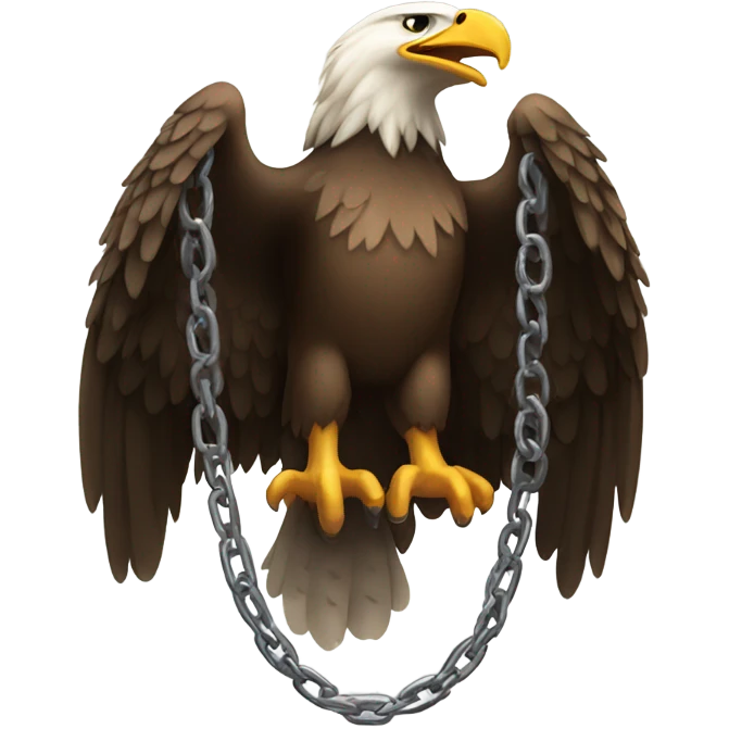 Eagle with chain emoji
