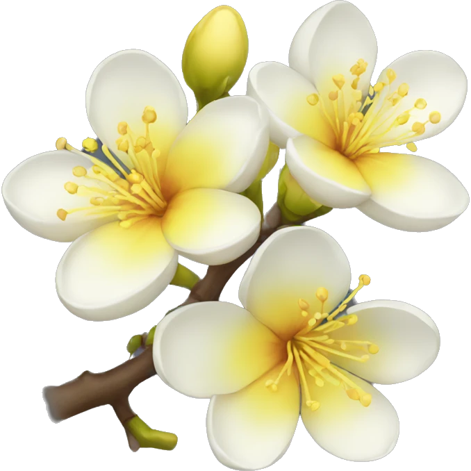 Yellow cherry blossom flower emoji