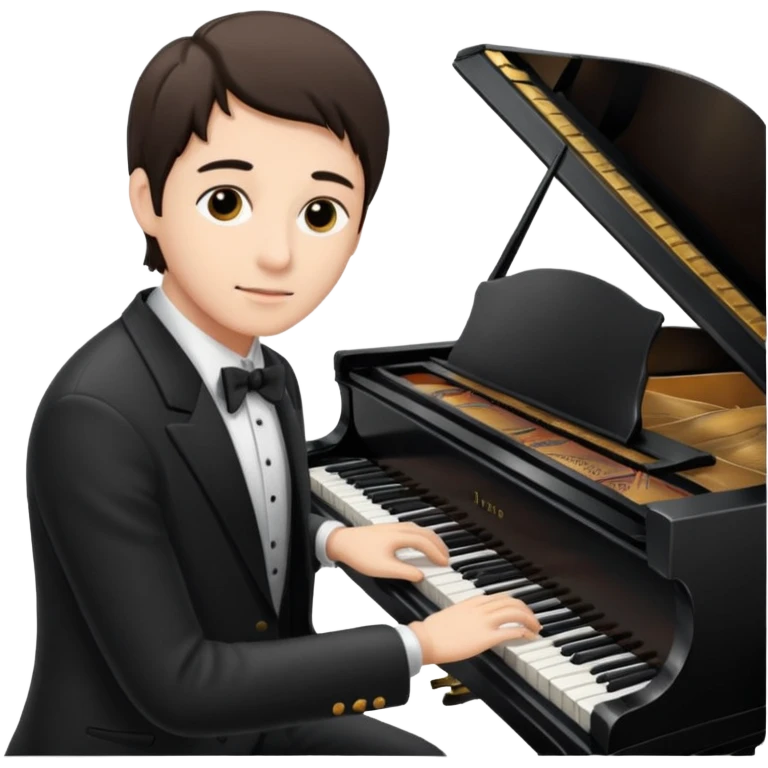 a pianist is playing the piano emoji