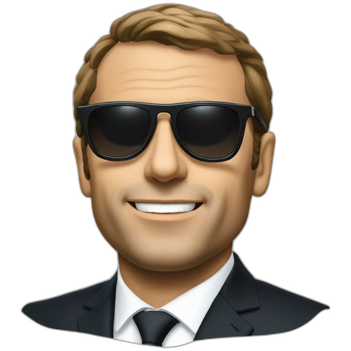 Macron with sunglasses  emoji