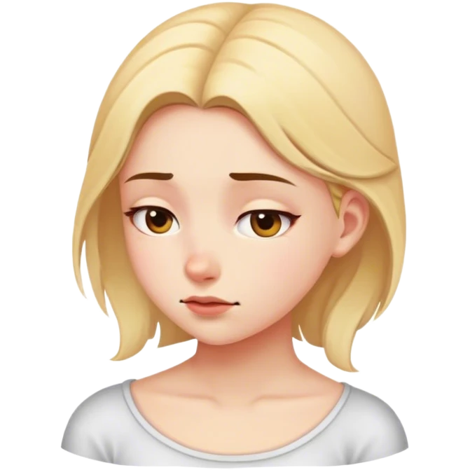 Girl Looking down emoji