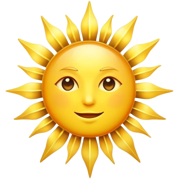 bright yellow sun with rays emoji