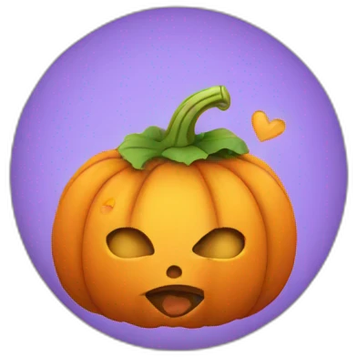 pumpkin kissing emoji