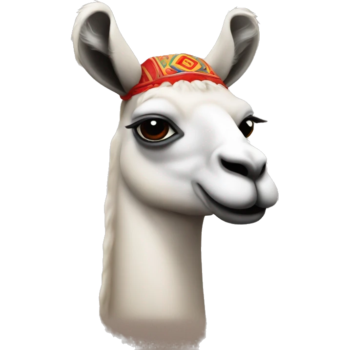 lama with red ha emoji