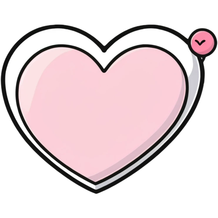 Mini light pink heart emoji