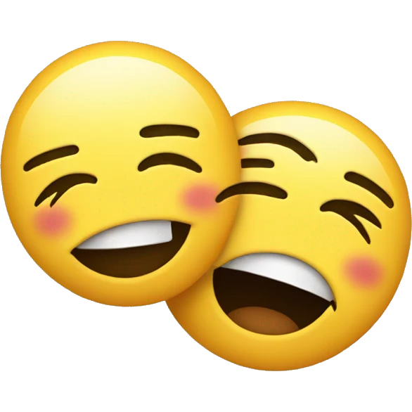 Two smiley crying emojis hugging each other  emoji