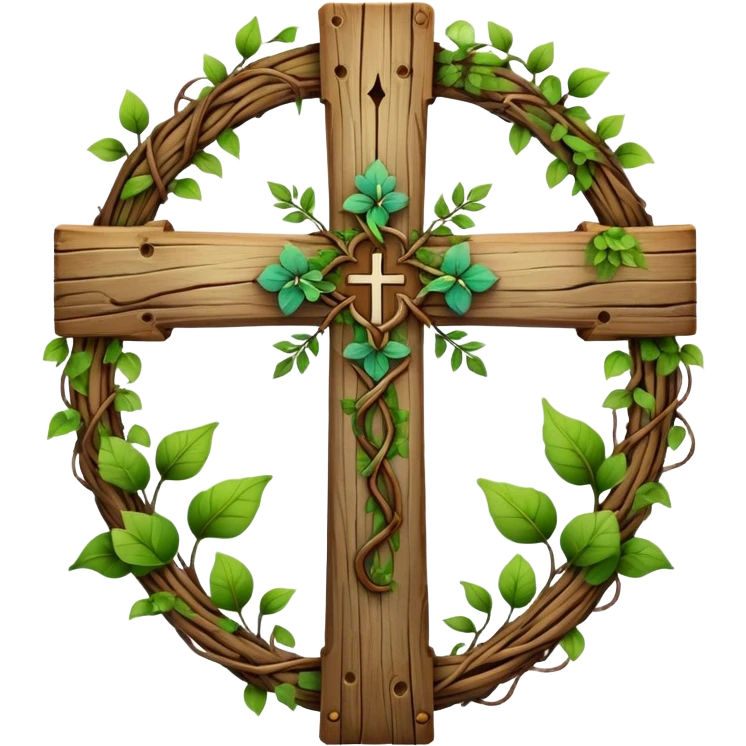 cross with flora emoji