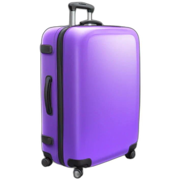 3d luggage purple transparent emoji