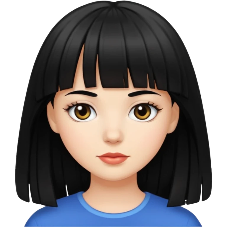 white girl bangs black  emoji