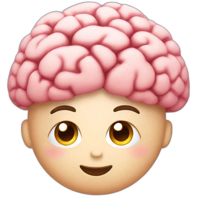 cute brain emoji