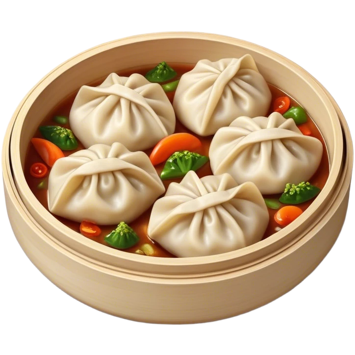 Cinematic Realistic Jiaozi Dish Emoji, depicted as delicate, handcrafted dumplings filled with savory meat and vegetables, rendered with detailed textures and warm, inviting lighting. emoji