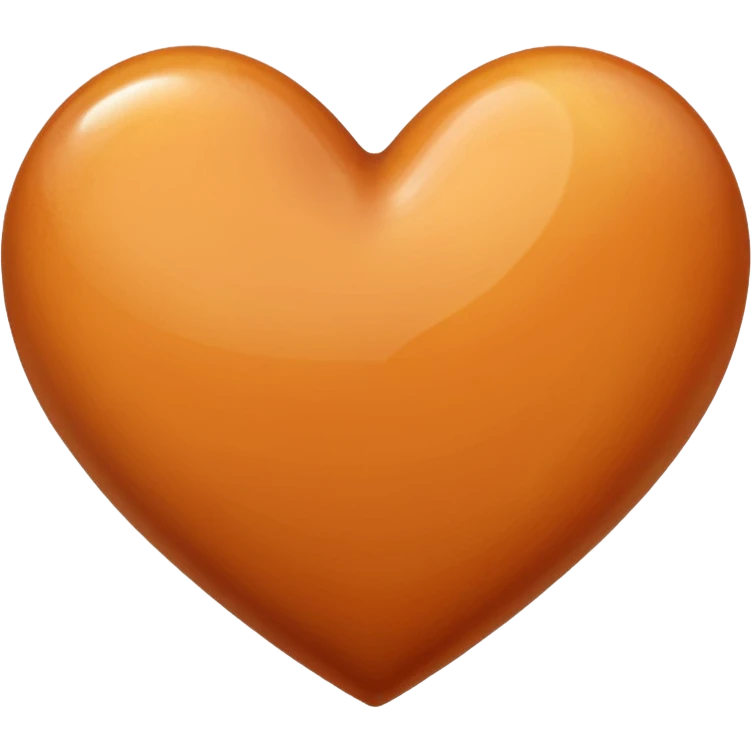 Ginger color heart emoji