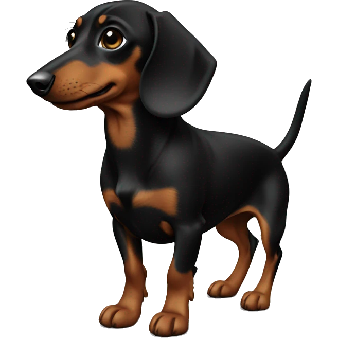 Dachsund black emoji