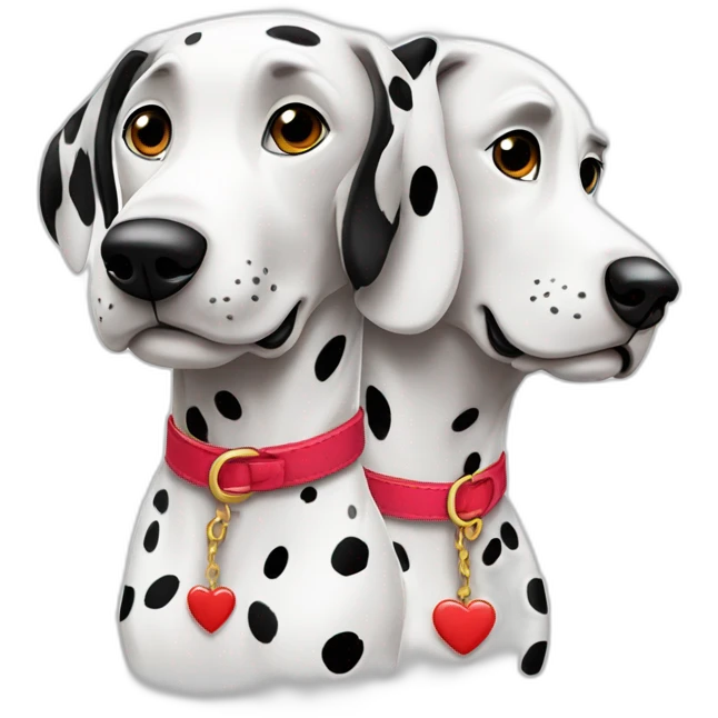 2 dalmatians in love emoji