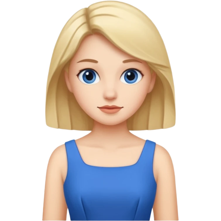 woman with blue dress emoji