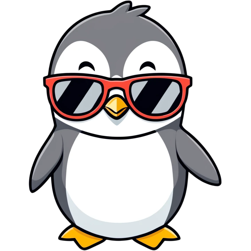 penguin wearing sunglasses emoji