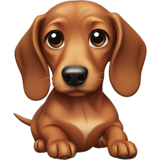 dachshund in arms emoji