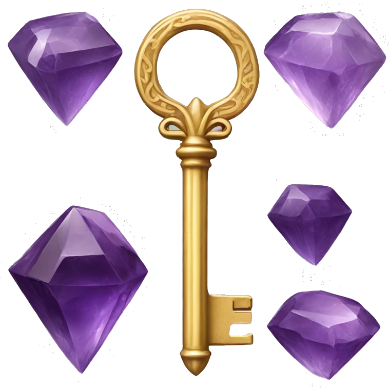 amethyst key detailed with fine details emoji