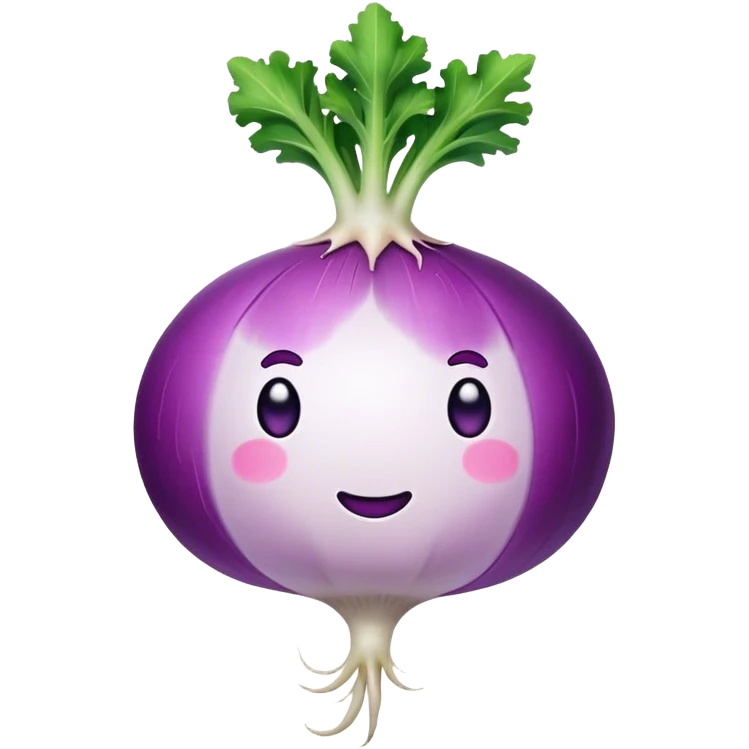 Turnip purple and white emoji