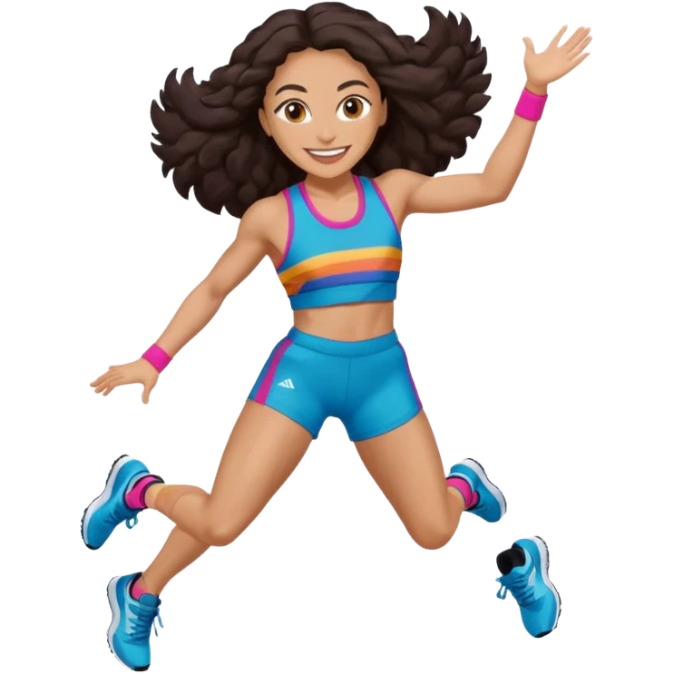 Florence Griffith Joyner with dark brown hair emoji
