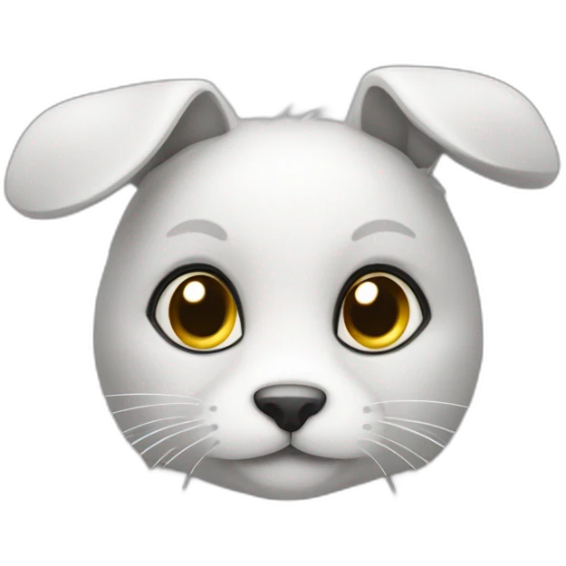 Kaninchen-schlappohr-grau-weiß emoji