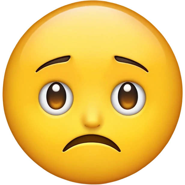 A yellow emoji circle raising its eyebrow looking confused  emoji