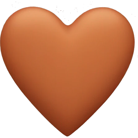 terracotta heart without face emoji