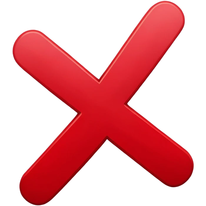 red X symbol emoji