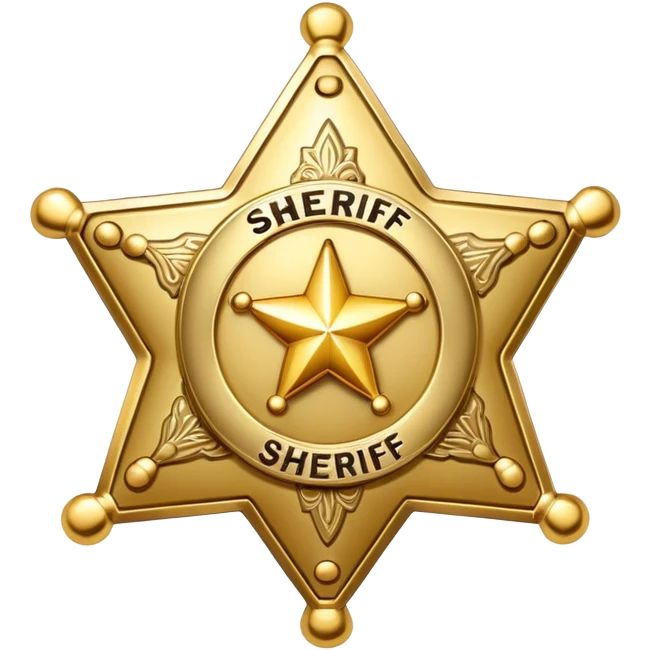 Sheriff badge emoji