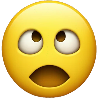 Yellow smiley face, rolls his eyes and shows the fact emoji