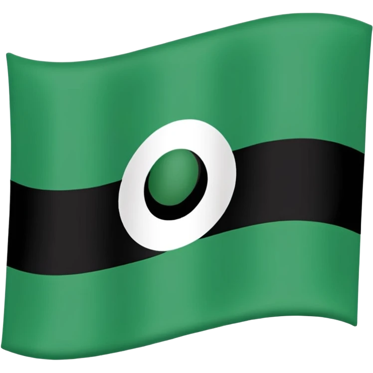 Make the flag of the Ural Republic, white, green, black emoji