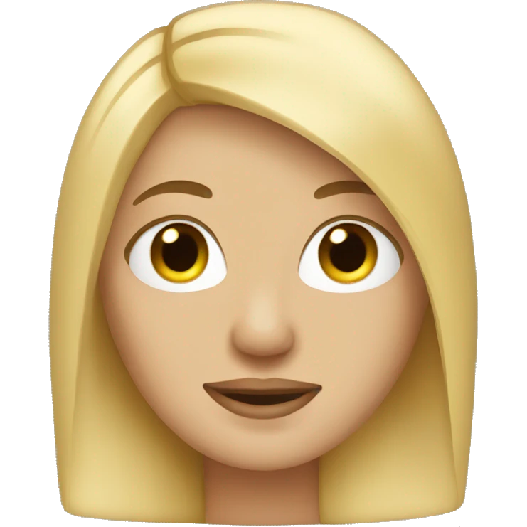 blonde straight hair  emoji